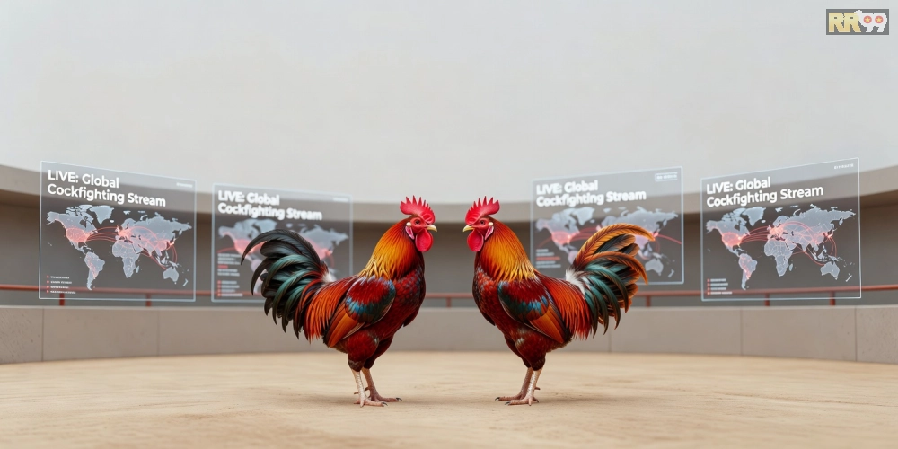Hình minh họa khái niệm đá gà quốc tế rr99 với trường gà hiện đại