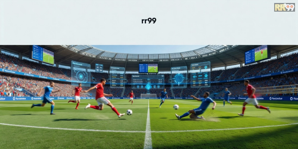 Hình minh họa khái niệm 360 độ thể thao rr99 với góc nhìn toàn cảnh sân đấu