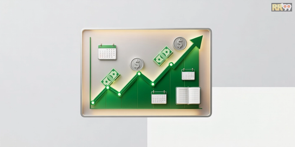 Ví dụ về chương trình hoàn tiền hàng tuần với biểu đồ tăng trưởng lợi nhuận