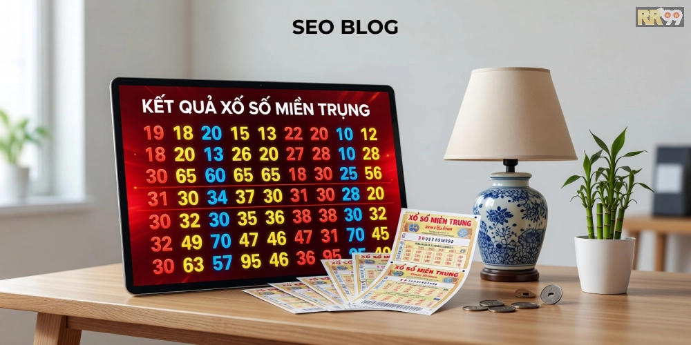 Caption tiếng Việt ngắn gọn 8–16 từ: Hình ảnh minh họa kết quả xổ số miền Trung cập nhật realtime trên nền tảng rr99