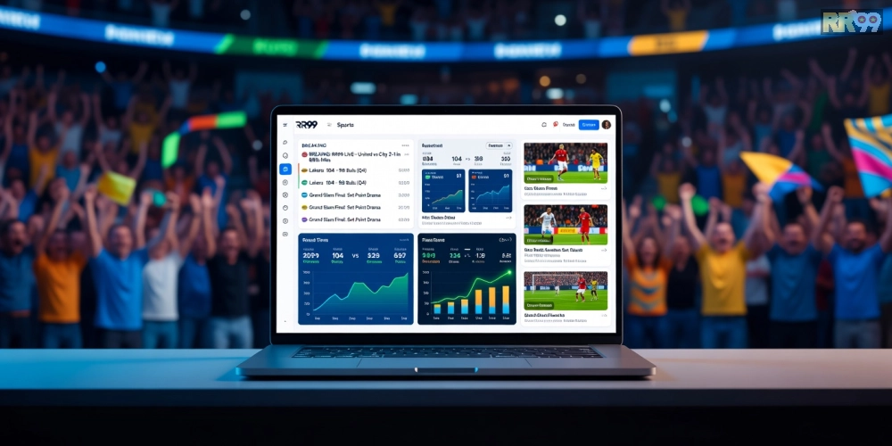 Minh họa giao diện cập nhật tin thể thao mới nhất trên nền tảng RR99