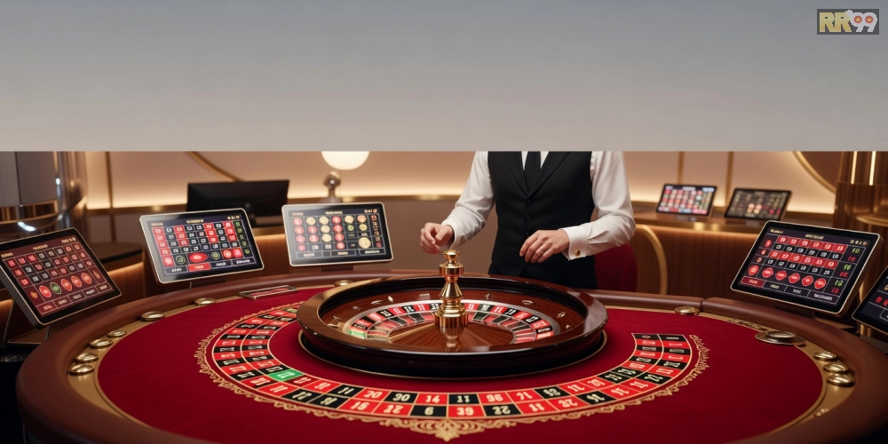 Khái niệm trực tiếp casino rr99 được minh họa qua giao diện stream HD chuyên nghiệp